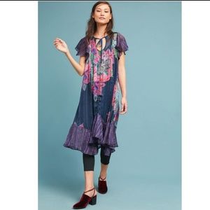 Anthropologie Maeve Loren Flutter Sleeve Dress